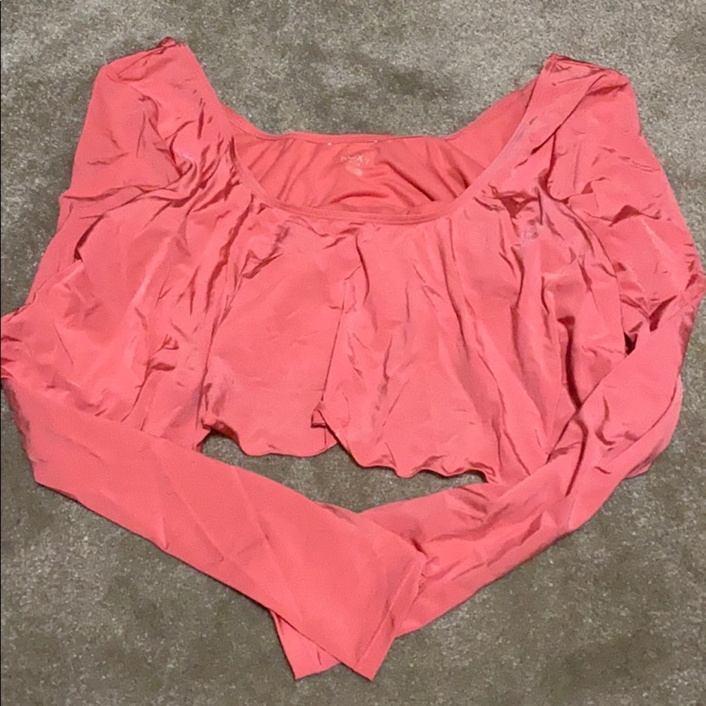 Roxy cropped rash guard size L